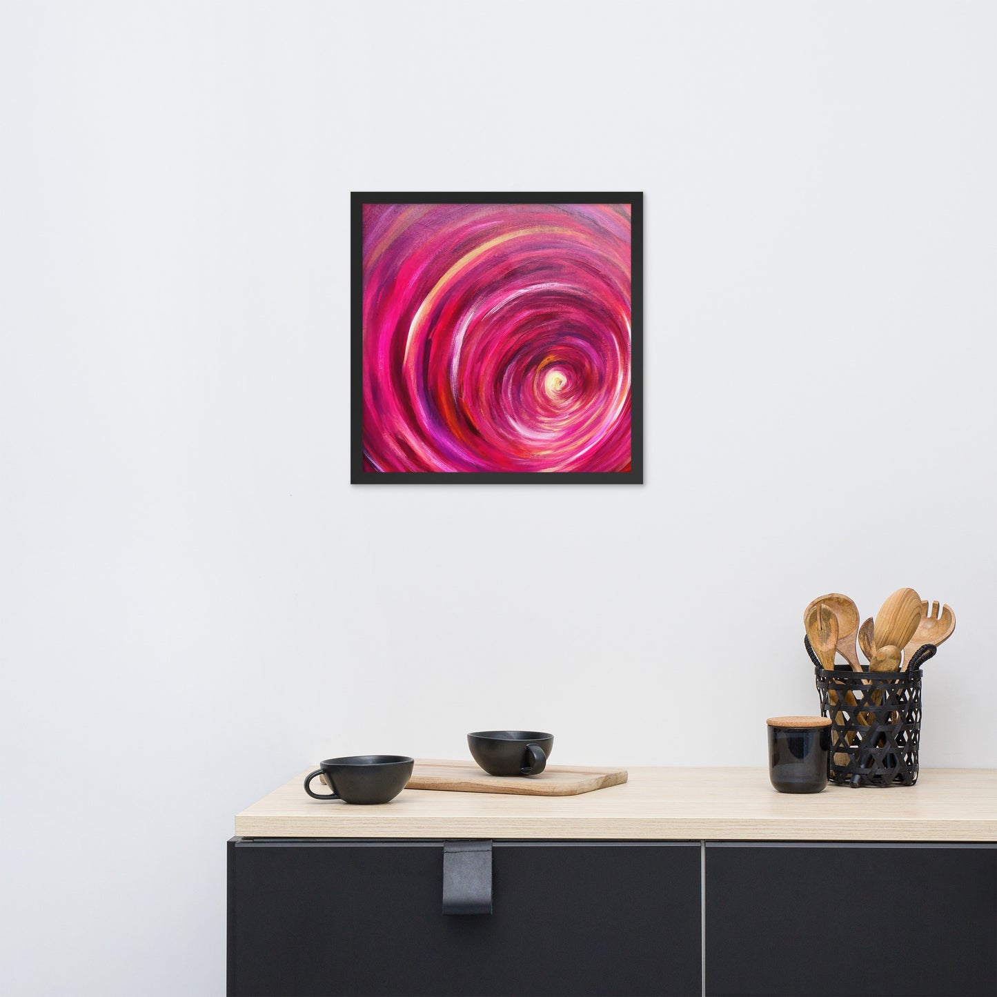 Pink vortex Framed poster
